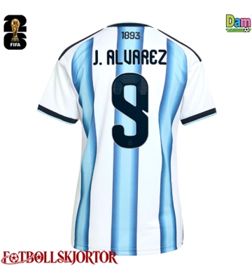 Argentina Julian Alvarez #9 Hemmatröja Dam VM 2026 Kortärmad